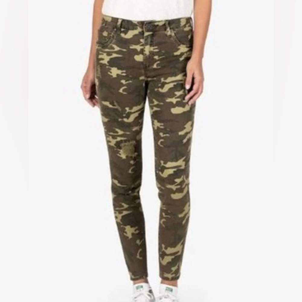KUT from the Kloth Connie Ankle Skinny Jeans in Camouflage Print SZ 14